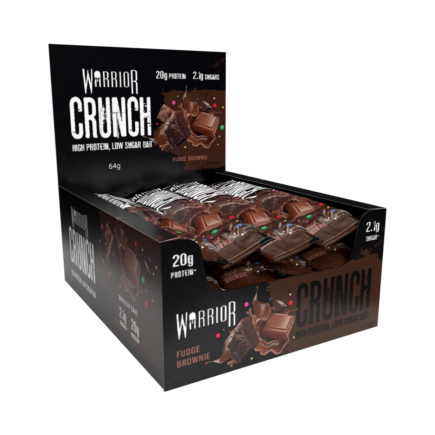 Warrior Crunch Protein Bars - Fudge Brownie - 12 bars