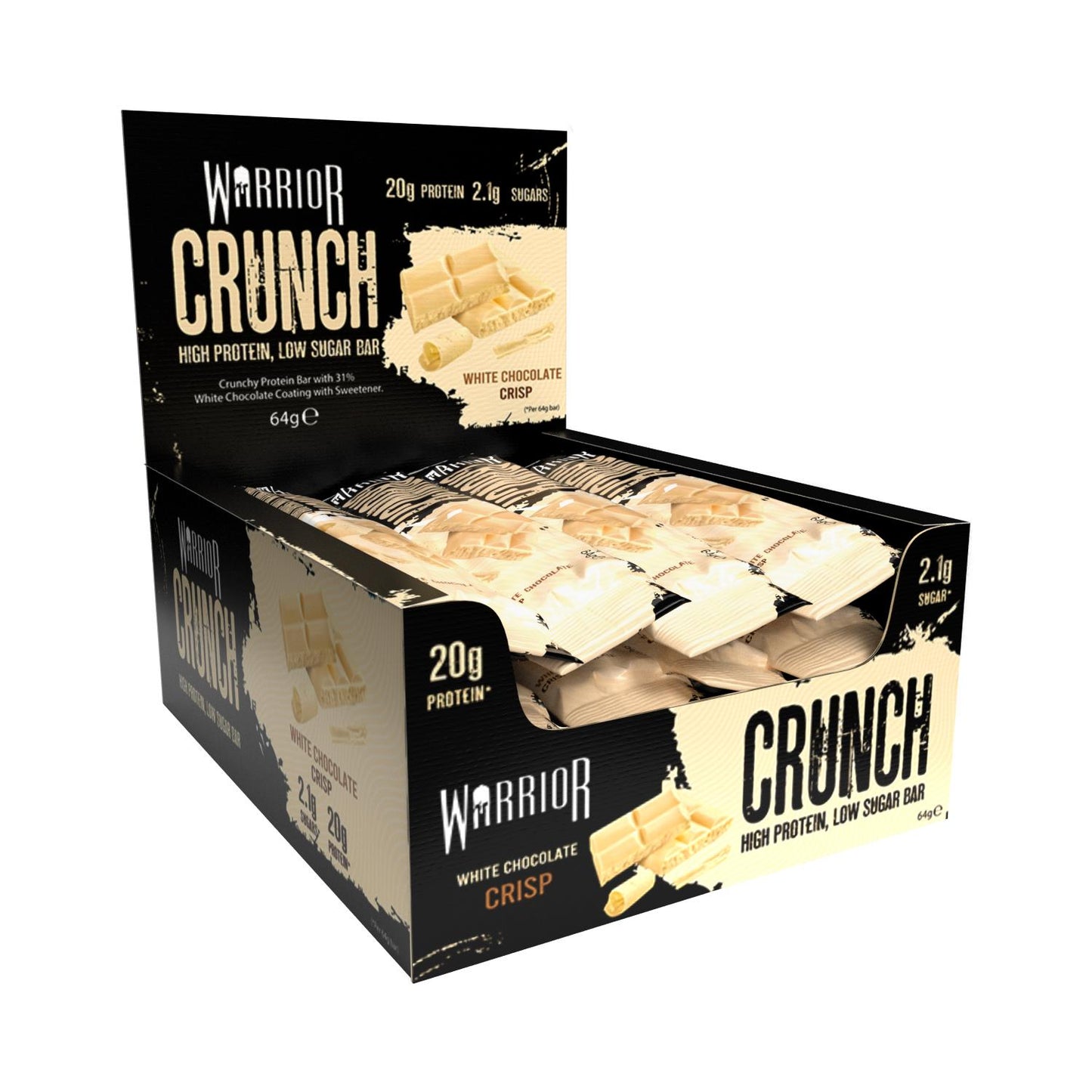 Warrior Crunch Cookies - White Chocolate - 12 bars