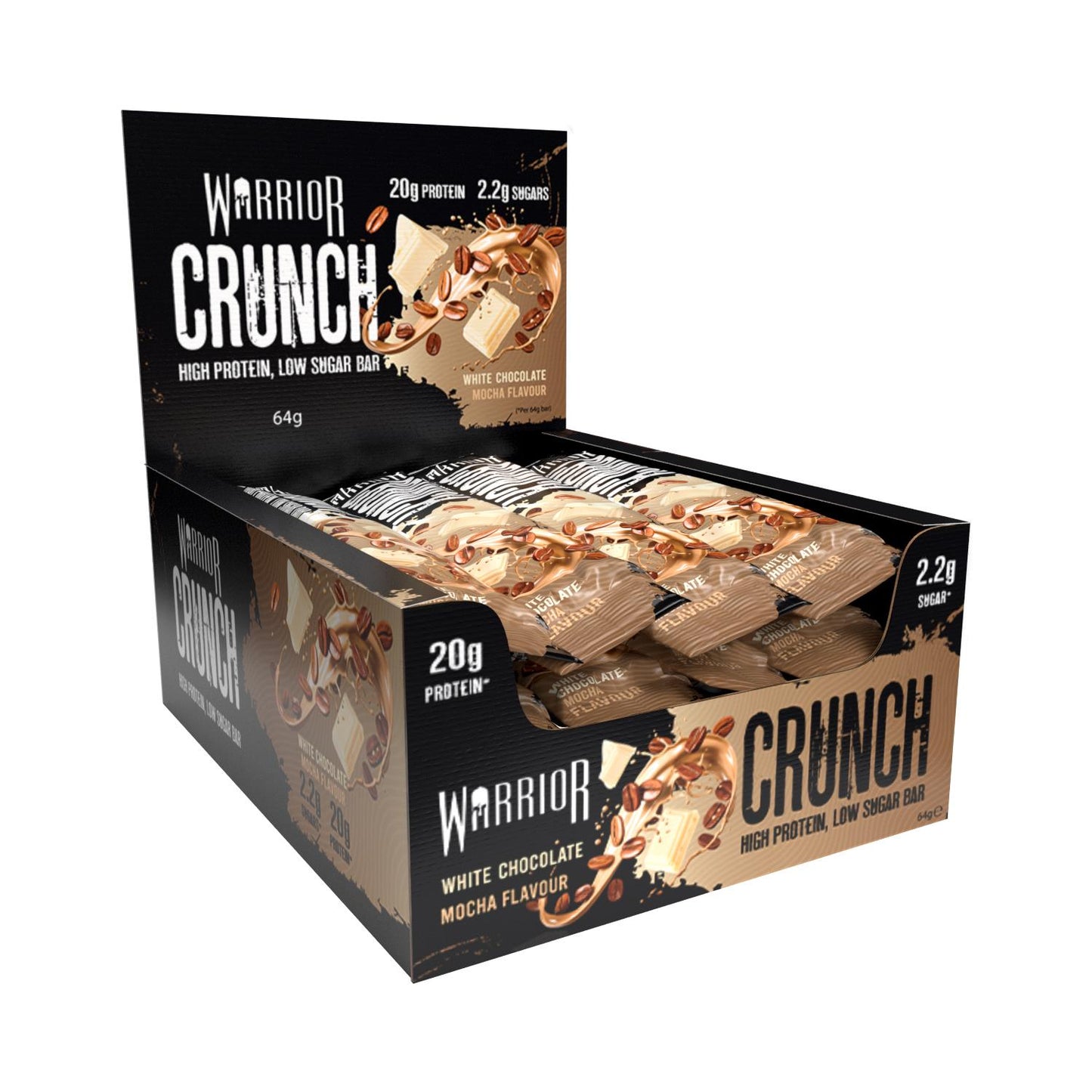 Warrior Crunch Cookies - White Chocolate Mocha- 12 bars